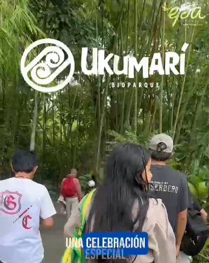 Hijos de funcionarios de EPA en Bioparque Ukumari